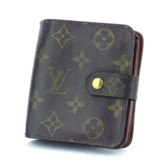 Louis Vuitton Two-folded wallet monogram beige monogram canvas used T10421